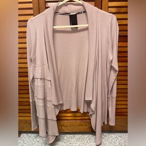 Dolan Open Front Pink Blush‎ Mauve Lightweight Sweater W/Thumbholes Sz M